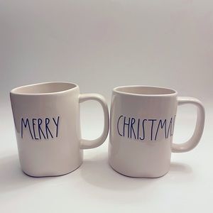 Rae Dunn Merry & Christmas Mug Set